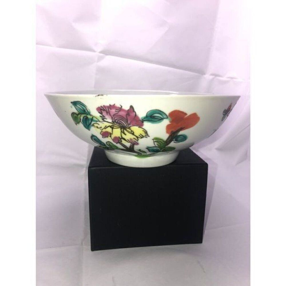 Hand Painted Flower Glazed Chinese antique Qianlong Qing Chunzihi bowl